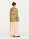 INTO THE EAST 25 Autumn and Winter Pink Lace Drawstring Collar Silk Dress ITE-E1DGAW023PK20DS-FEN Pink